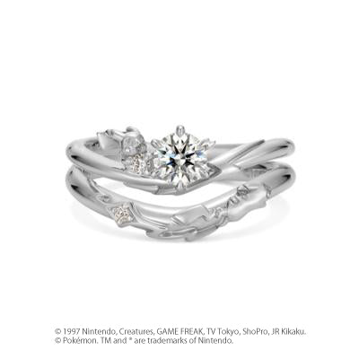 [Pokémon]Pikachu electric shock motif Ring K18white gold (diamond purchase seperately)