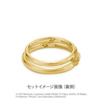 [Pokémon]Pikachu pair ring mens K18 yellow gold