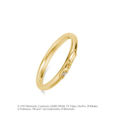 [Pokémon]Pikachu pair ring ladies K18 yellow gold