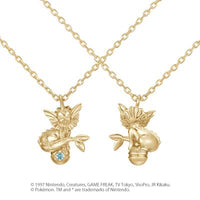 [Pokémon]Vaporeon & Pokéball necklace K18 yellow gold