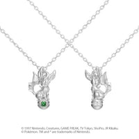[Pokémon]Leafeon & Pokéball necklace K18 white gold
