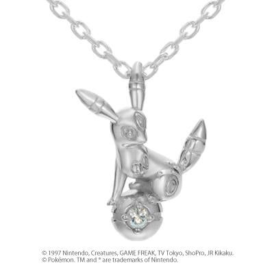 [Pokémon]Umbreon &Pokéball necklace K18 white gold