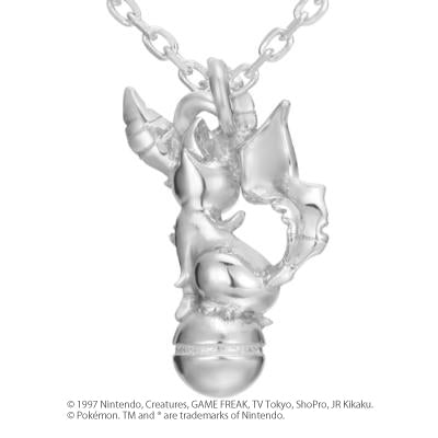[Pokémon]Leafeon & Pokéball necklace K18 white gold