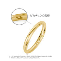 [Pokémon]Pikachu pair ring mens K18 yellow gold