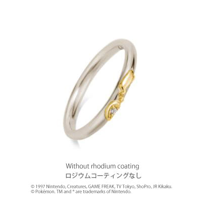 [Pokémon]Pikachu pair ring ladies K18 yellow gold x white gold