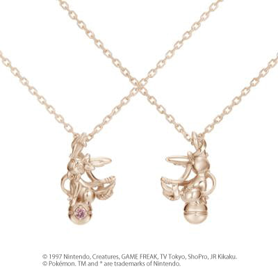 [Pokémon]Sylveon& Pokéball necklace K18 rose gold