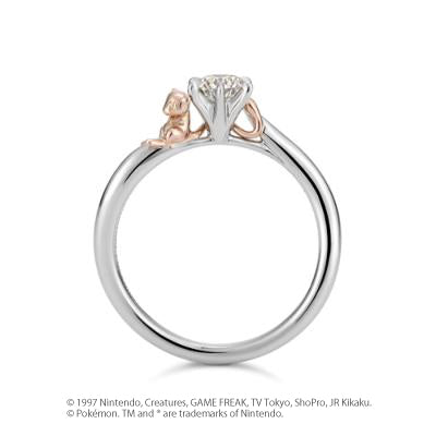 [Pokémon]Mew Solitaire Ring platinium x K18 rose gold (diamond purchase seperately)
