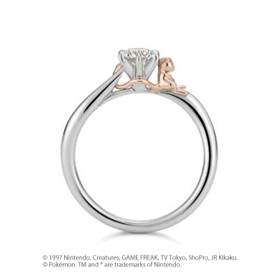 [Pokémon]Mew Solitaire Ring platinium x K18 rose gold (diamond purchase seperately)