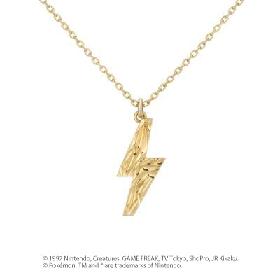 [ Pokémon] Electric Type Pokemon Lightning Necklace - K18 Yellow Gold