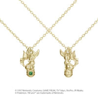 [Pokémon]Leafeon& Pokéball necklace K18 yellow gold
