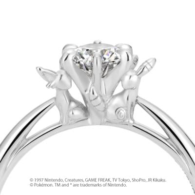 [Pokémon]espeon&umbreon  Solitaire Ring  Silver
