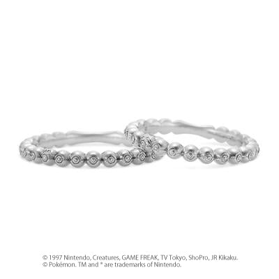[Pokémon]Pokéball pair ring unisex platinium