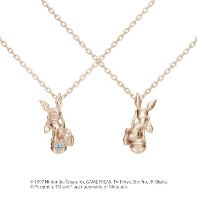 [Pokémon]Glaceon & Pokéball necklace K18 rose gold