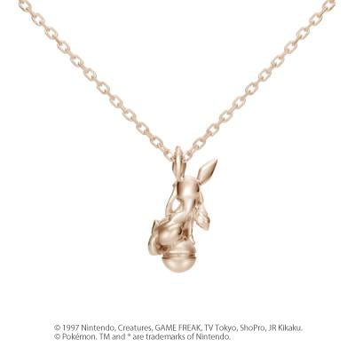 [Pokémon]Glaceon & Pokéball necklace K18 rose gold