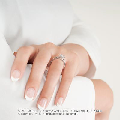 [Pokémon]espeon&umbreon  Solitaire Ring platinium (diamond purchase seperately)