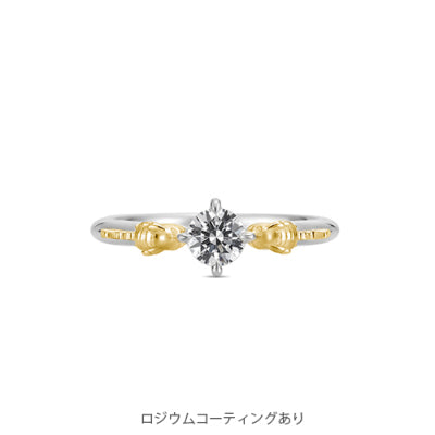 [Pokémon]Pikachu Solitaire Ring Silver x K18 yellow gold