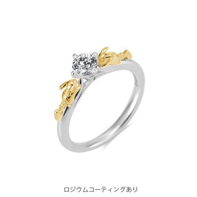 [Pokémon]Pikachu Solitaire Ring Silver x K18 yellow gold