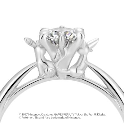 [Pokémon]espeon&umbreon  Solitaire Ring  Silver