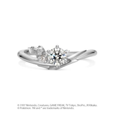 [Pokémon]Pikachu electric shock motif Ring K18white gold (diamond purchase seperately)